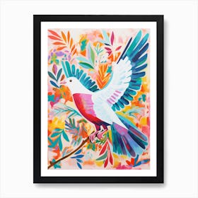 Colourful Bird Painting Dove 1 Art Print