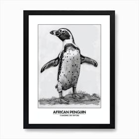 Penguin Standing On Tiptoes Poster 1 Art Print