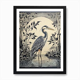 Blue Heron 2 Art Print