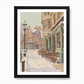Vintage Winter Illustration Stratford Upon Avon United Kingdom 1 Art Print