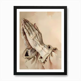 My Interpretation of Albrecht Dürer's Praying Hands Betende Hände Art Print