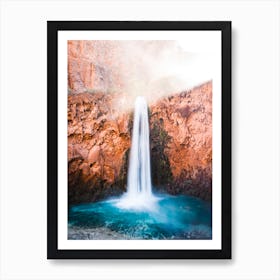 Desert Oasis Waterfall 1 Art Print