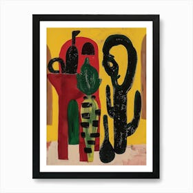 Cactus And Pots Art Print