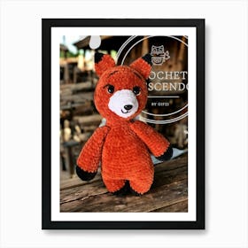 Crochet Fox Art Print