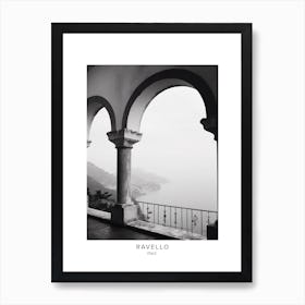 Poster Of Ravello, Italy, Black And White Analogue Photography 2 Art Print