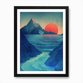 Sunset Over The Ocean 82 Art Print