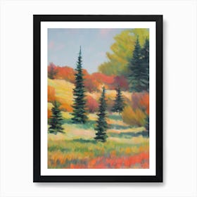 Blue Spruce Tree Watercolour 2 Art Print