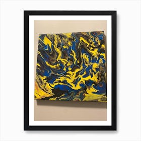 Yellow and Blue Painting Art Print