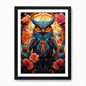 Owl In The Forest 1 Art Print