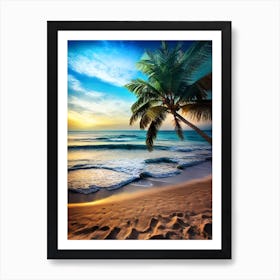 Sunset At The Beach 8 Art Print