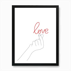 Love and Hand Art Print