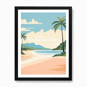 Vintage Retro Print Of Flamenco Beach, Culebra Puerto Rico 1 Art Print