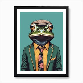 Frog In A Suit (30) Art Print