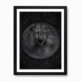 Black Panther Moon Art Print