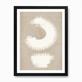 Beige Brush Brush Stroke Abstract 2 Art Print