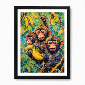 Chimpanzees 1 Art Print