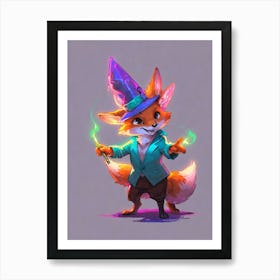 Fox In A Hat Art Print