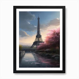 Eiffel Tower Paris France Dominic Davison Style 5 Art Print