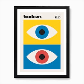 Bauhaus Eyes Minimalist Art Print