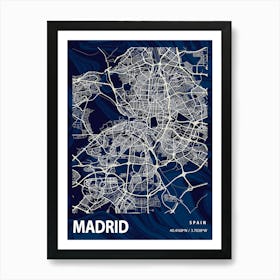 Madrid Crocus Marble Map Art Print