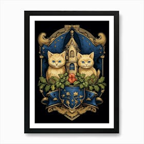 Cats As Coat Of Arms 1 Art Print