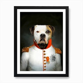 Kind Pitbull Mozart Pet Portraits Art Print