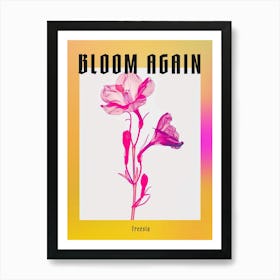 Hot Pink Freesia 3 Poster Affiche