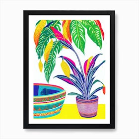 Banana Plant Eclectic Boho Art Print