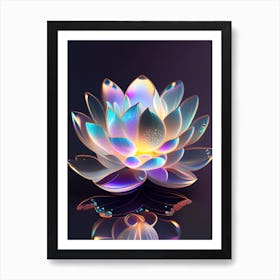 Lotus Flower Petals Holographic 1 Art Print