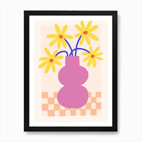 Colorful Flower Vase Print 4 Art Print