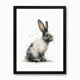Jersey Wooly Rabbit Nursery Illustration 2 Art Print