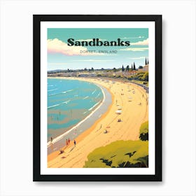 Sandbanks Dorset England Beach Travel Art Art Print