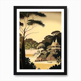 Koh Lanta Thailand Rousseau Inspired Tropical Destination Art Print