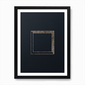 Abstract Geometric Gold Glyph on Dark Teal n.0211 Art Print