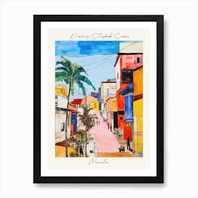 Poster Of Manila, Dreamy Storybook Illustration 2 Art Print