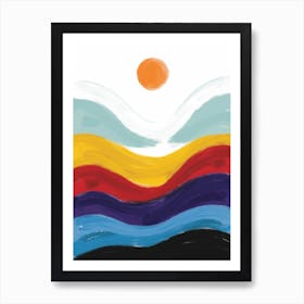 Sunrise Over The Mountains 1 Art Print