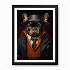 Gangster Dog French Bulldog 3 Art Print