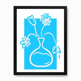 Flower Pot White Space Art Print