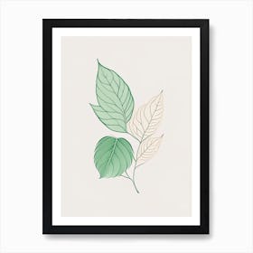 Mint Leaf Contemporary 5 Art Print