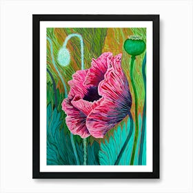 Pink Poppy In Bloom Art Print