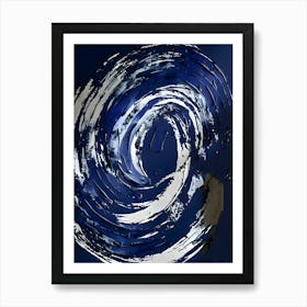 Blue And White Swirl Art Print