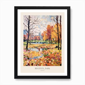 Autumn City Park Painting Regents Park London 3 Poster Art Print