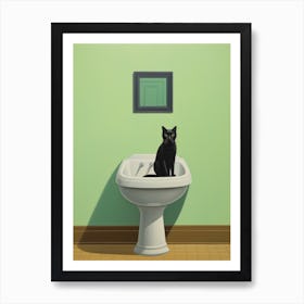 Cat In The Sink Art Print