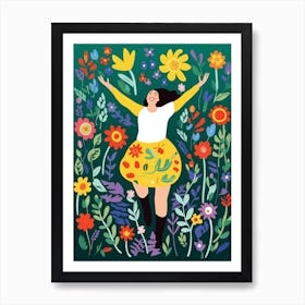 Body Positivity Sunshine Meadows Pastel Illustration 2 Art Print