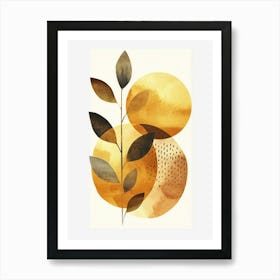 Golden Leaves 7 Art Print