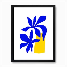 Matisse Inspired 2 Blue And Yellow Art Print