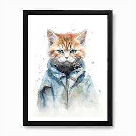 Persian Cat As A Jedi 1 Art Print