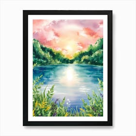 Watercolor Landscape 2 Art Print