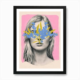 'Blue Flowers' 5 Art Print