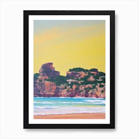 Cala Conta Beach, Ibiza, Spain Bright Abstract Art Print